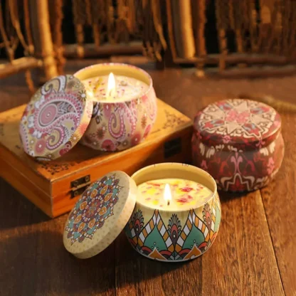 Romantic Scented Candle Set – Arabian Design Jar, Jasmine & Rose Fragrance, Ideal for Couples - Image 13