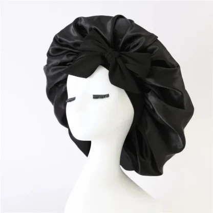 Elastic Sash Butterfly Knot Silk Headscarf Hat – Colorful, Breathable, All-Match Beauty Cap for Women - Image 6