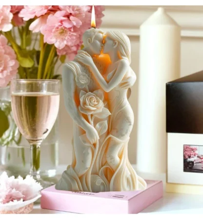 Embossed Couple Sphere Candle Mold – Silicone Mould for Wedding Decor, Resin, Gypsum & Wax – Male & Female Goddess Design - Image 12