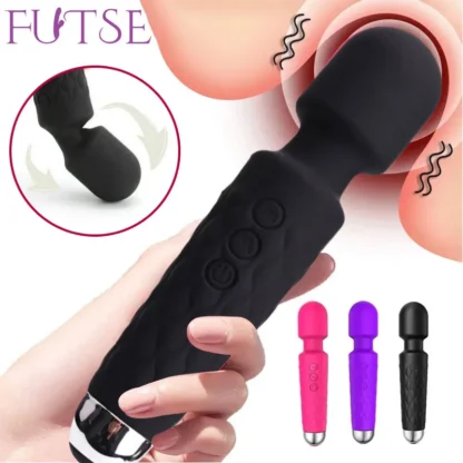 20-Speed Powerful AV Wand Vibrator for Women – G-Spot, Clitoral & Nipple Stimulator, Rechargeable Personal Massager for Female Pleasure - Image 2