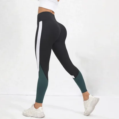 Colorblock High Waist Yoga Leggings for Women – Tummy Control Workout Pants | Stylish Gym & Fitness Leggings