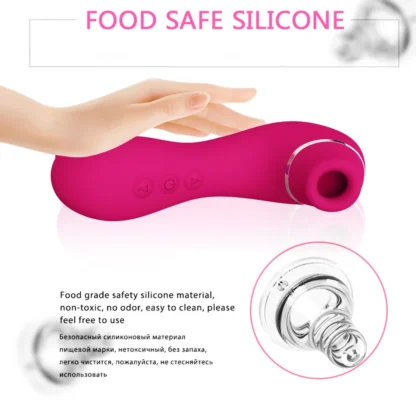 Double-Head Vibrator for Women – Sucking, Tongue-Licking & G-Spot Patting Dildo with Clitoral & Vaginal Stimulation – Rechargeable Intimate Toy for Solo or Couple Play - Image 3