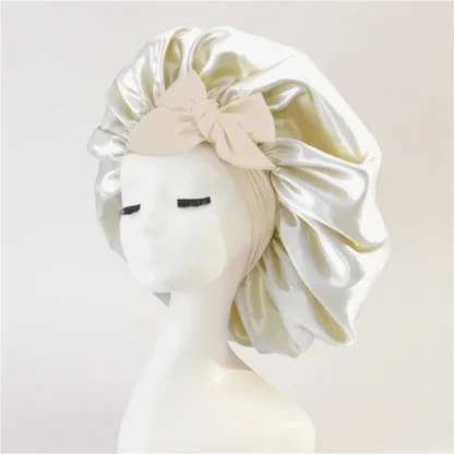 Elastic Sash Butterfly Knot Silk Headscarf Hat – Colorful, Breathable, All-Match Beauty Cap for Women - Image 49