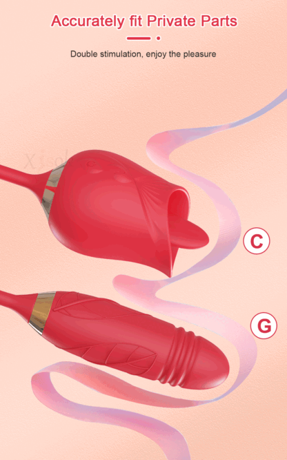 Rose-Licking Thrusting Vibrator – G-Spot, Clitoris & Nipple Stimulator for Women, Multi-Speed Adult Toy for Couples 18+ - Image 20