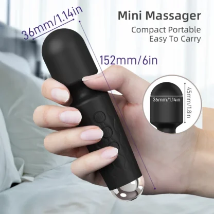20-Speed Powerful AV Wand Vibrator for Women – G-Spot, Clitoral & Nipple Stimulator, Rechargeable Personal Massager for Female Pleasure - Image 7