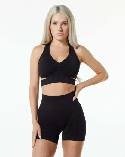 Seamless Yoga Set for Women – High Waist Hip-Lifting Shorts & Beauty Back Sports Bra | Gym Workout Clothes & Fitness Leggings Suit - Image 13