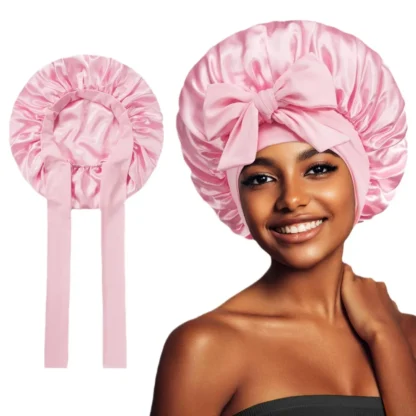 Elastic Sash Butterfly Knot Silk Headscarf Hat – Colorful, Breathable, All-Match Beauty Cap for Women - Image 5