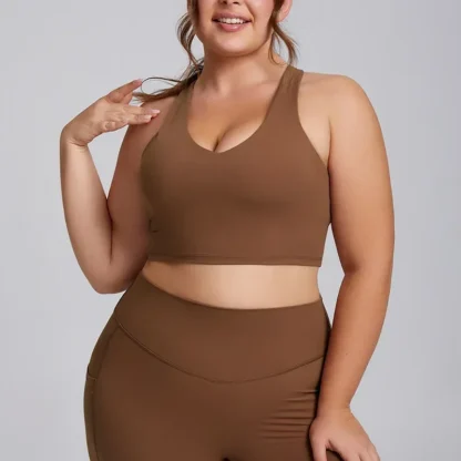 Plus Size Yoga Set for Women – 3XL Workout Outfit with Sports Bra & High-Waist Leggings | Super Stretch Activewear for Curvy Women - Image 13