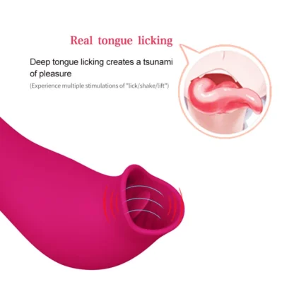 Double-Head Vibrator for Women – Sucking, Tongue-Licking & G-Spot Patting Dildo with Clitoral & Vaginal Stimulation – Rechargeable Intimate Toy for Solo or Couple Play - Image 6