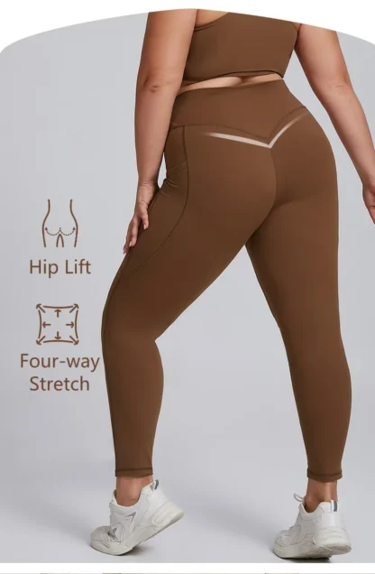 Plus Size Yoga Set for Women – 3XL Workout Outfit with Sports Bra & High-Waist Leggings | Super Stretch Activewear for Curvy Women - Image 16