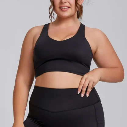 Plus Size Yoga Set for Women – 3XL Workout Outfit with Sports Bra & High-Waist Leggings | Super Stretch Activewear for Curvy Women - Image 11