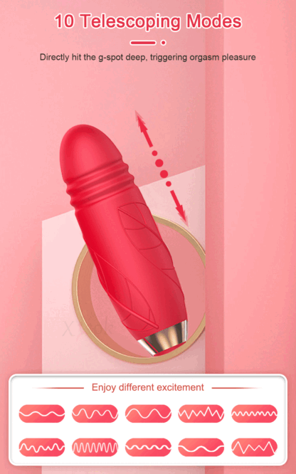 Rose-Licking Thrusting Vibrator – G-Spot, Clitoris & Nipple Stimulator for Women, Multi-Speed Adult Toy for Couples 18+ - Image 18