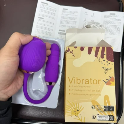 Rose Thrusting & Rotating Vibrator – Dildo with Tongue Licking, Clit, Nipple & G-Spot Stimulator, Vibrating Anal Plug Sex Toy for Women - Image 8