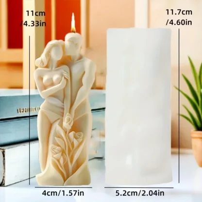 Embossed Couple Sphere Candle Mold – Silicone Mould for Wedding Decor, Resin, Gypsum & Wax – Male & Female Goddess Design - Image 8