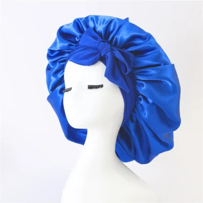Elastic Sash Butterfly Knot Silk Headscarf Hat – Colorful, Breathable, All-Match Beauty Cap for Women - Image 39