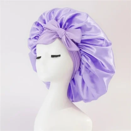 Elastic Sash Butterfly Knot Silk Headscarf Hat – Colorful, Breathable, All-Match Beauty Cap for Women - Image 43