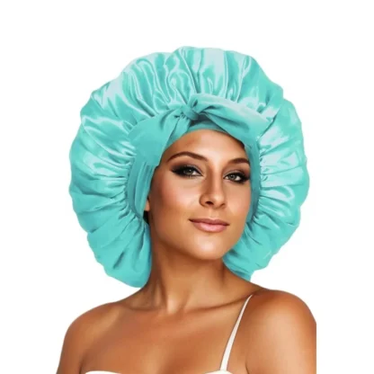 Elastic Sash Butterfly Knot Silk Headscarf Hat – Colorful, Breathable, All-Match Beauty Cap for Women - Image 24