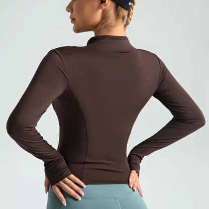 Slim Fit Women’s Sports Jacket – Moisture-Wicking Yoga Coat for Fitness & Running - Image 5