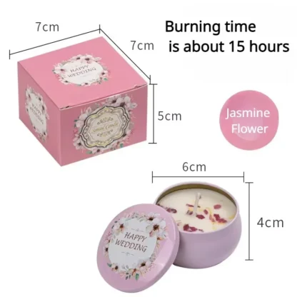Romantic Scented Candle Set – Arabian Design Jar, Jasmine & Rose Fragrance, Ideal for Couples - Image 7