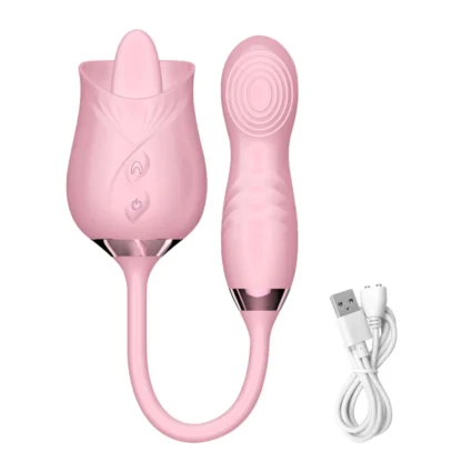 Rose-Licking Thrusting Vibrator – G-Spot, Clitoris & Nipple Stimulator for Women, Multi-Speed Adult Toy for Couples 18+ - Image 15