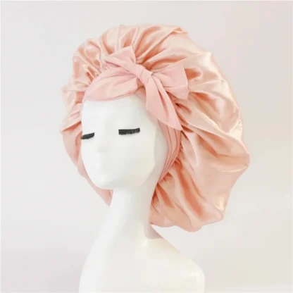 Elastic Sash Butterfly Knot Silk Headscarf Hat – Colorful, Breathable, All-Match Beauty Cap for Women - Image 31