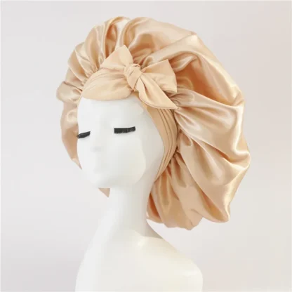 Elastic Sash Butterfly Knot Silk Headscarf Hat – Colorful, Breathable, All-Match Beauty Cap for Women - Image 51