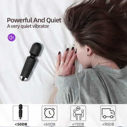 20-Speed Powerful AV Wand Vibrator for Women – G-Spot, Clitoral & Nipple Stimulator, Rechargeable Personal Massager for Female Pleasure - Image 6