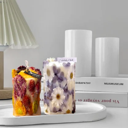 Romantic Cylinder Scented Candle Mold – Handmade Silicone Mold for Crystal Resin Candles & Heartfelt Valentine’s Day Gifts - Image 5
