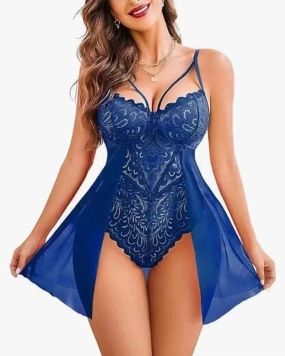 Sexy Lace Suspender Lingerie Dress – Slim Fitting Fishtail Skirt Underwear - Image 2