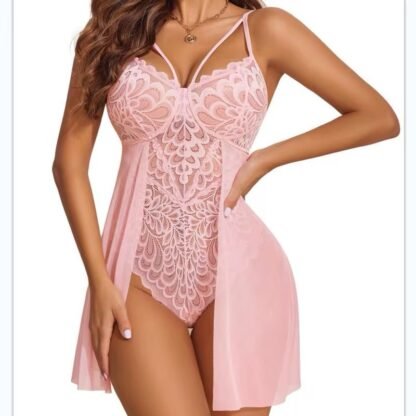 Sexy Lace Suspender Lingerie Dress – Slim Fitting Fishtail Skirt Underwear - Image 4