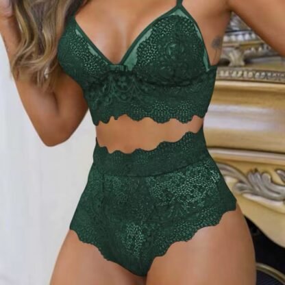 Plus Size Lace Bra & Panty Set – Sexy 2-Piece Lingerie for Women